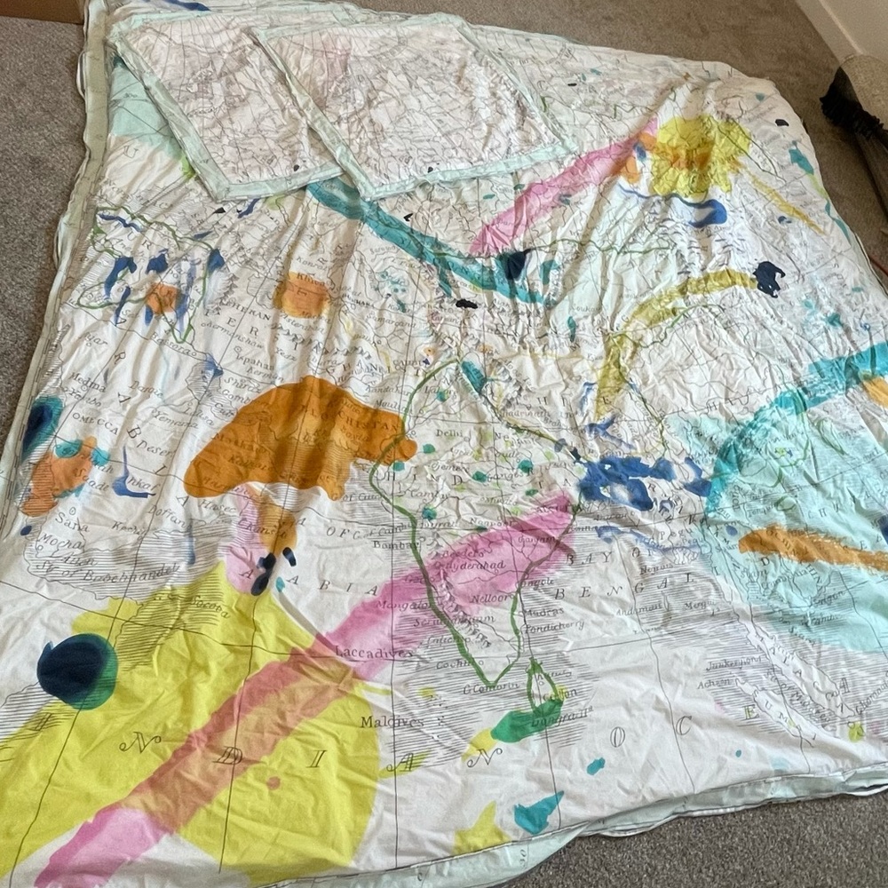 Anthropologie Queen Atlas duvet cover